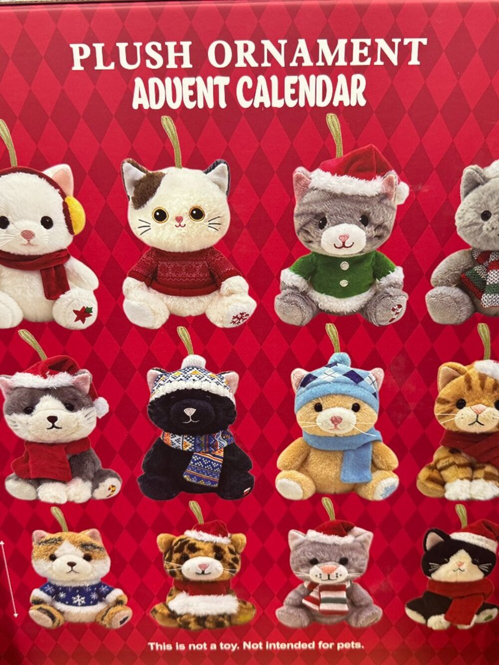 NEW Plush Ornament Advent Calendar, Set of 12